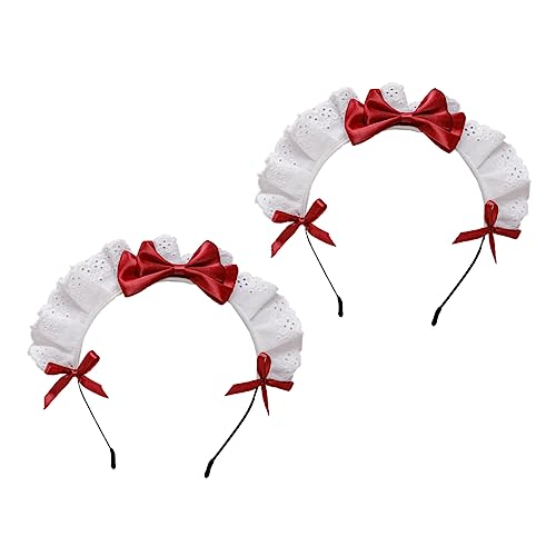 KAILIKETIY 2 Stück Cosplay Haarschleifen mit Spitze Leichtes Party Haarreif für Damen Eleganter Lolita Kopfschmuck Komfortabel und Modisch für Alltag und Kostümveranstaltungen KAILIKETIY 2 Stück Cosplay Haarschleifen mit Spitze Leichtes Party Haarreif für Damen Eleganter Lolita Kopfschmuck Komfortabel und Modisch für Alltag und Kostümveranstaltungen von KAILIKETIY