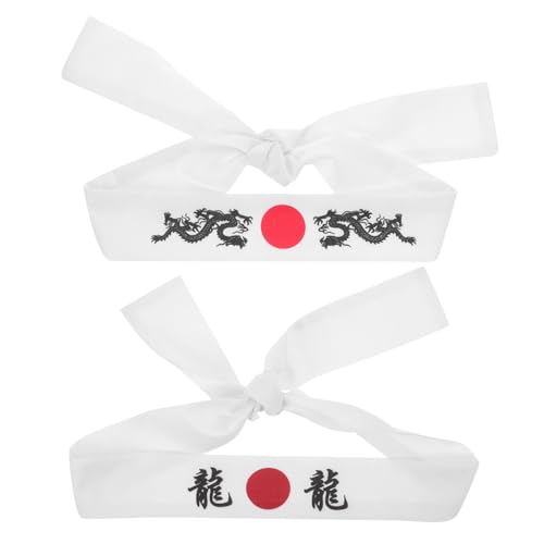 KAILIKETIY 2 Stück Japanisches Stirnband Traditionelles Karate Sushi Komfortabel Rutschfest Vielseitig für Sport Kochen Cosplay Stilvoll und Langlebig von KAILIKETIY
