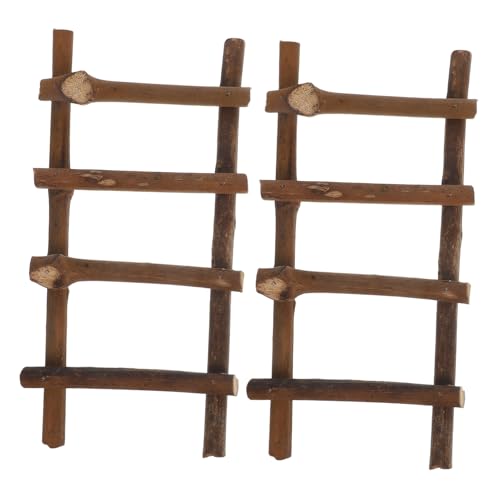 KAILIKETIY 2 Stück Miniaturleiter Rattan Dekorative Gartenornamente für Puppenhaus Möbel Mikro Landschaft und DIY Projekte Leicht und Langlebig KAILIKETIY 2 Stück Miniaturleiter Rattan Dekorative Gartenornamente für Puppenhaus Möbel Mikro Landschaft und DIY Projekte Leicht und Langlebig von KAILIKETIY