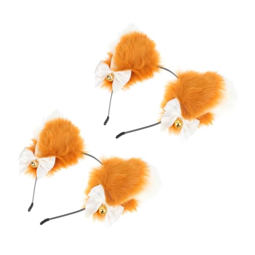 KAILIKETIY 2 Stück Plüsch Katzenohren Haarreif Teilig Weicher Kopfschmuck für Halloween Fasching Karneval Verstellbar und Leicht Niedliches Cosplay Party Zubehör für Damen und Mädchen von KAILIKETIY