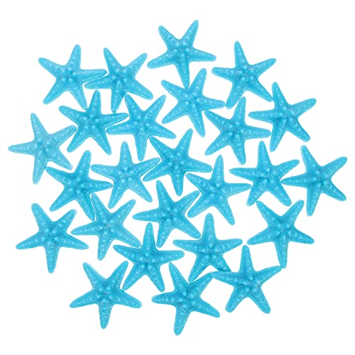 KAILIKETIY 25pcs Simulation Seestern Meeresornament Meeresdekorationen Für Zu Hause Nautische Dekorationen Muscheln Zum Dekorieren Große Muscheln Strand Weihnachtsschmuck Blue Plastik von KAILIKETIY