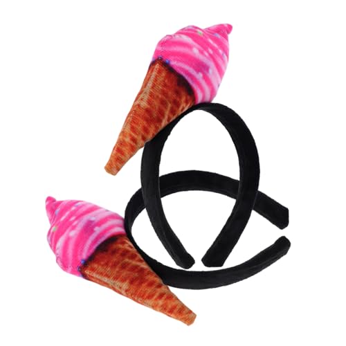 KAILIKETIY 2Stücke Eiscreme Stirnband Lustiger Eistüten Haarschmuck für Kostüm und Make Up Partys Vielseitig Einsetzbar für Gesichtsreinigung und Styling KAILIKETIY 2Stücke Eiscreme Stirnband Lustiger Eistüten Haarschmuck für Kostüm und Make Up Partys Vielseitig Einsetzbar für Gesichtsreinigung und Styling von KAILIKETIY