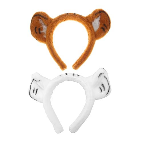 KAILIKETIY 2Stücke Tiger Ohr Haarreifen Cartoon Kopfschmuck für Cosplay und Partys Haarzubehör für Damen und Niedliches Tiger Kostümzubehör für Halloween und Karneval KAILIKETIY 2Stücke Tiger Ohr Haarreifen Cartoon Kopfschmuck für Cosplay und Partys Haarzubehör für Damen und Niedliches Tiger Kostümzubehör für Halloween und Karneval von KAILIKETIY