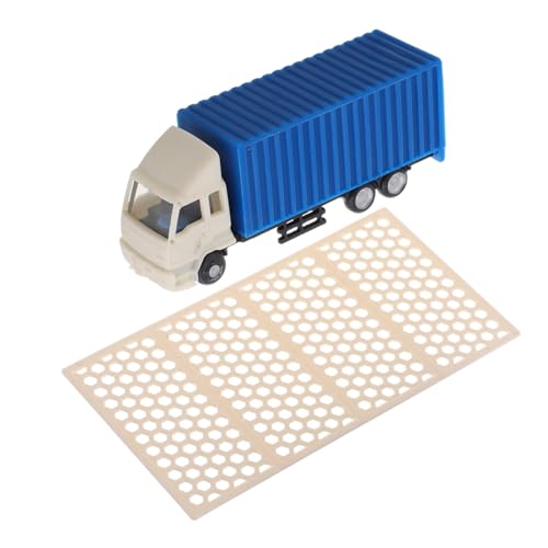 KAILIKETIY 2pcs Auto Parkszene Requisiten Vintage Truck Requisiten Parkplatz Modell Sandtisch Mini -szenenzubehör 1: 100 Landschaftsstraßendekoration von KAILIKETIY