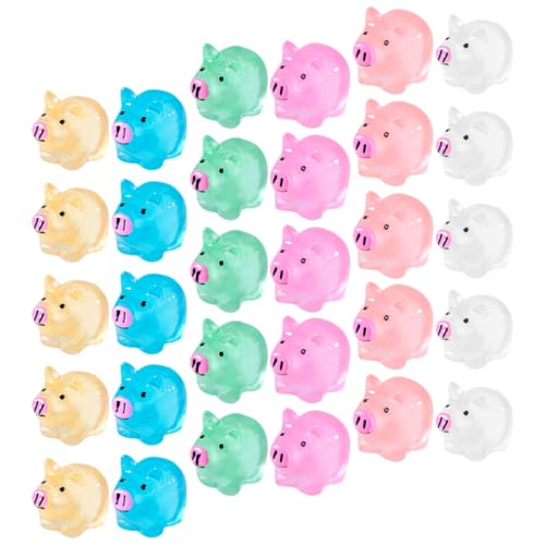 KAILIKETIY 30Stücke Leuchtende Miniatur Schweinefiguren aus Kunstharz Niedliche Deko für Miniaturgärten Puppenhäuser und Kuchendekoration Handgefertigte Tierornamente in Farben KAILIKETIY 30Stücke Leuchtende Miniatur Schweinefiguren aus Kunstharz Niedliche Deko für Miniaturgärten Puppenhäuser und Kuchendekoration Handgefertigte Tierornamente in Farben von KAILIKETIY