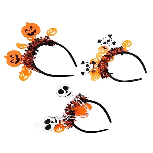 KAILIKETIY 3Stücke Halloween Kürbis Haarband Skelett Schädel Knochen Design Haarschmuck für Kostümpartys Cosplay und Halloween Dekoration Hochwertiges Langlebiges Material KAILIKETIY 3Stücke Halloween Kürbis Haarband Skelett Schädel Knochen Design Haarschmuck für Kostümpartys Cosplay und Halloween Dekoration Hochwertiges Langlebiges Material von KAILIKETIY