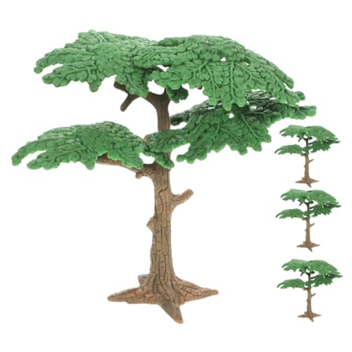 KAILIKETIY 4 Stück Simulationslandschaftsbaum Mini Wachsschale Pflanzenbaummodell Sandtischmodell Mini Modell Insektenmodell Baum Gartenbaummodell Regal Präsentationsständer Mini von KAILIKETIY