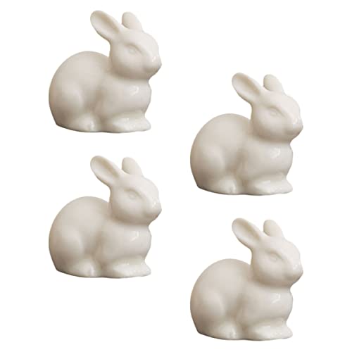 KAILIKETIY 4pcs Ostern Dekore Keramik Großen Ohren Mini Bunny Verzierungen Decor Landschaft Handwerk Ornament von KAILIKETIY