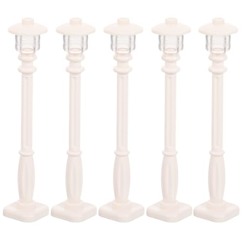 KAILIKETIY 5 Stück Simulation Straßenlaterne Mini-Straßenlaternenmodell Lampe Landschaft Lichter Miniatur kinderzimmerdeko Room Decoration pädagogisches Wegelaternen Plastik von KAILIKETIY