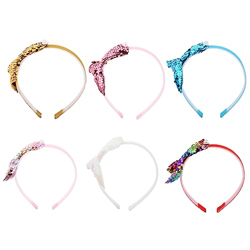 KAILIKETIY 6Stücke Stirnbänder Pailletten Haaraccessoires für Erwachsene Kostümpartys Karneval Halloween und Weihnachtsfeiern von KAILIKETIY