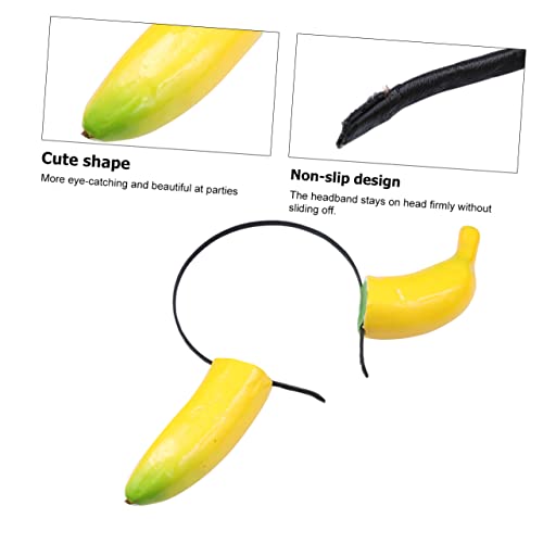 KAILIKETIY Bananen Haarreif Lustiges Haarband für Erwachsene Kopfbedeckung für Partys Cosplay Halloween Leicht und Rutschfest von KAILIKETIY