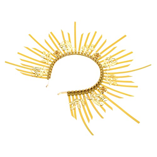 KAILIKETIY Gothic Haarreifen für Partys Einstellbares und Haarschmuck Accessoire Gelb für Hochzeiten und Besondere Anlässe von KAILIKETIY