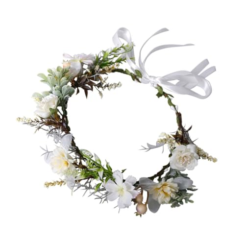 KAILIKETIY Grüne Blumenkrone Haarschmuck Damen Leichtes Party Haarreif Braut Kopfschmuck für Fotoshootings und Festliche Anlässe Wie Hochzeit Karneval und Weihnachten von KAILIKETIY