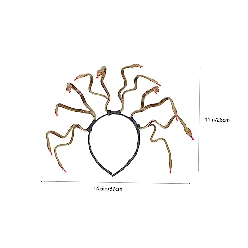 KAILIKETIY Halloween Kostüm Haarschmuck Schlangenförmiges Haarreif Prop Cosplay Kopfschmuck Damen Fasching Party Zubehör in Tiefgold KAILIKETIY Halloween Kostüm Haarschmuck Schlangenförmiges Haarreif Prop Cosplay Kopfschmuck Damen Fasching Party Zubehör in Tiefgold von KAILIKETIY