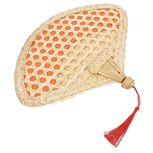 KAILIKETIY Handgefertigter Weidenstroh Fächer für Sommer Woven Fan für Leicht und Komfortabel für Hochzeiten und Outdoor Aktivitäten Handgemacht aus Natürlichem Material von KAILIKETIY