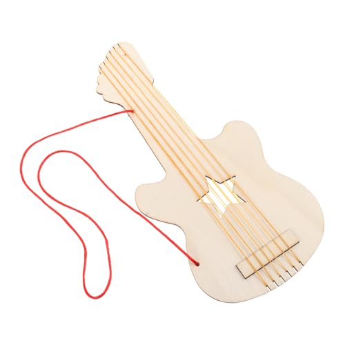 KAILIKETIY Hausgemachte Gitarre für Kreatives DIY Gitarre Unvollendete Gitarre Handmade Gitarre -Kunstset Holzgitarrenspielzeug DIY-Holzgitarre für Beige von KAILIKETIY
