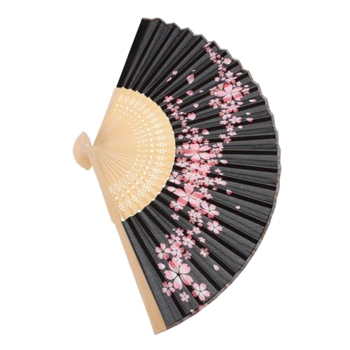 KAILIKETIY Japanischer Faltfächer mit Kirschblüten-motiv Eleganter Damen-handfächer aus Seidenstoff und Leicht Hochzeitsdeko und Geschenk für Gäste bei Hochzeit Geburtstag und Party von KAILIKETIY