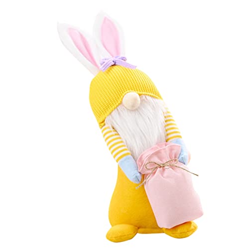 KAILIKETIY Kaninchen Hält Geschenkpuppe Plüschpuppe Weiches Häschenspielzeug Geburtstagsfigur Zwergpuppe Ornament Party Plüschhasenschwanz Dekorationen Kindergeschenke von KAILIKETIY