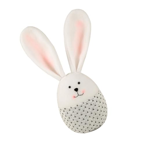 KAILIKETIY Kaninchen-Osterei-Verzierung Osterhasenpuppe ausgestopfte kaninchentiere osterparty gefallen Stofftiere für Babys Hase Osterhasendekor Kuscheltier Plüsch Weiß von KAILIKETIY