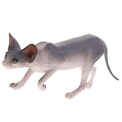 KAILIKETIY Lebensechte Katzenfigur aus Kunststoff Haarlose Sphynx Katzenstatue Dekorative Katzendekoration für Schreibtisch für Kinder und Katzenliebhaber Realistische Katzendeko für Zuhause KAILIKETIY Lebensechte Katzenfigur aus Kunststoff Haarlose Sphynx Katzenstatue Dekorative Katzendekoration für Schreibtisch für Kinder und Katzenliebhaber Realistische Katzendeko für Zuhause von KAILIKETIY
