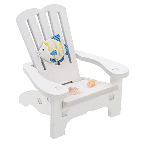 KAILIKETIY Mini Strandstuhl Ornament Nautische Dekoration für Schreibtisch Zuhause Hochsimuliertes Strandstuhlmodell Stilvolles Design für Miniaturgärten und Puppenhäuser von KAILIKETIY