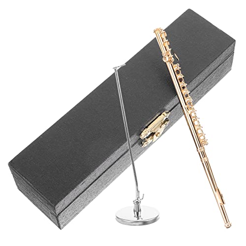 KAILIKETIY Miniatur Flötenmodell Dekoration Künstliche Flöte für Puppenhaus für Musikliebhaber mit Schwarzbox und Ständer Accessoire für Kreative Szenen KAILIKETIY Miniatur Flötenmodell Dekoration Künstliche Flöte für Puppenhaus für Musikliebhaber mit Schwarzbox und Ständer Accessoire für Kreative Szenen von KAILIKETIY