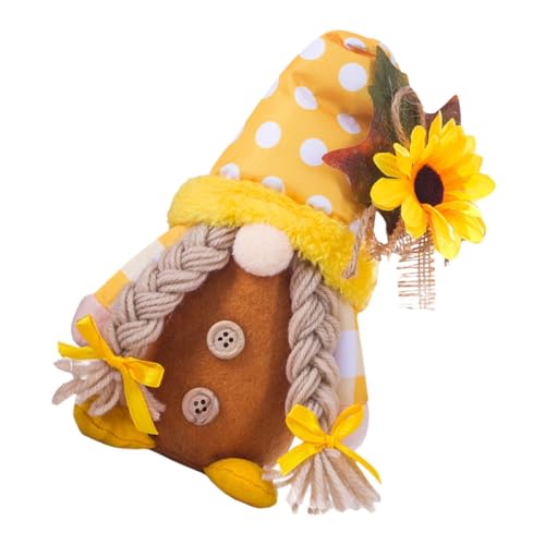 KAILIKETIY Niedliche Desktop-GNOME-Puppe Mit Sonnenblumen-gnom Für Die Dekoration GNOME-Puppe Ornament Heimzubehör von KAILIKETIY