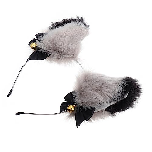 KAILIKETIY Plüsch Fuchsohren Stirnband mit Glöckchen Kopfschmuck für Halloween Kostümpartys und Tier Themenfeiern Leicht und Bequem von KAILIKETIY