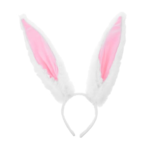 KAILIKETIY Plüsch Hasenohren Haarreif Verstellbar Biegsam Weiches Fell Kostüm Zubehör für Mädchen Ostern Halloween Cosplay Party von KAILIKETIY