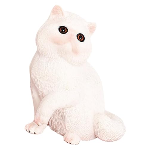 KAILIKETIY Realistische Plastik katzenfigur Dekorativ Stabile Tiermodell Skulptur für Kinderzimmer Wohnraum Geschenkidee Katzenliebhaber von KAILIKETIY