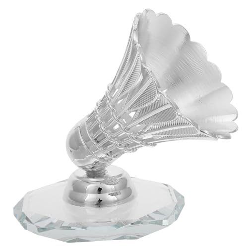 KAILIKETIY Silberne Badminton Statue für Auto Dashboard Badminton Skulptur Einzigartiges Zubehör für Auto Zuhause oder Büro von KAILIKETIY