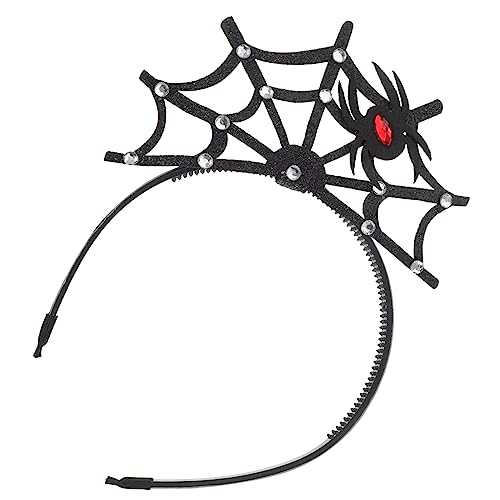 KAILIKETIY Spinnennetz-Stirnband Kopfbedeckung drinnen Geisterspinne Bands Spinnweben Halloween-Haarschmuck Halloween-Kopfschmuck Cosplay-Kopfschmuck Spinnenkopfschmuck Stoff von KAILIKETIY