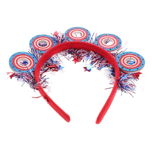 KAILIKETIY Stylisches Unabhängigkeitstag Stirnband mit Buntem Donut Design Perfektes Haaraccessoire für Feiern Partys und Festivals Einfache Handhabung für Haartyp von KAILIKETIY