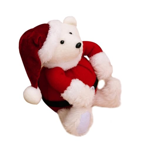 KAILIKETIY Weihnachtsbärenpuppe Kuscheltier Ausgestopfte Bärenpuppe Gefüllte Puppendekoration Plüschbär Ankleideweste Bär Süße Bärenpuppe Bär Puppe Süßer Bär Plüschweste Bär Stoff von KAILIKETIY