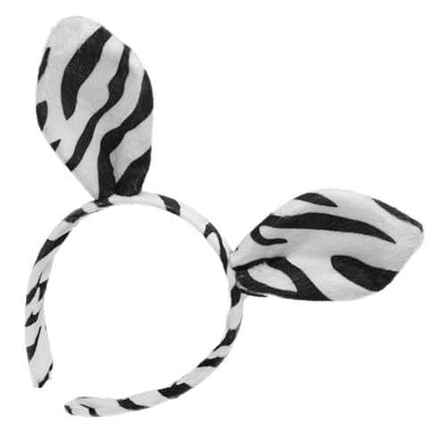 KAILIKETIY Zebra Kostüm Stirnband Tierohren Haarband für Damen Halloween Cosplay Kopfbedeckung Vielseitig für Party Kostümbälle Charmante Dekoration von KAILIKETIY