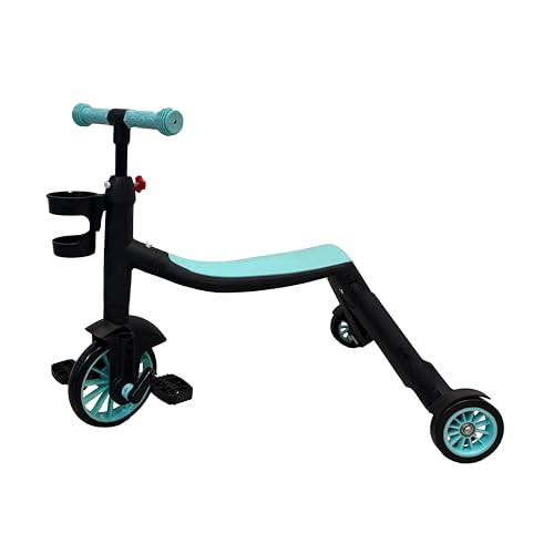 KAJILE 7-in-1-Dreirad für Kleinkinder,Innen- und Außen-Scooter,Gleichgewichtslaufrad,Kinder-Triangle Multifunktionales Kinderfahrrad mit dreistufig verstellbarem Lenker,Blau KAJILE 7-in-1-Dreirad für Kleinkinder,Innen- und Außen-Scooter,Gleichgewichtslaufrad,Kinder-Triangle Multifunktionales Kinderfahrrad mit dreistufig verstellbarem Lenker,Blau von KAJILE