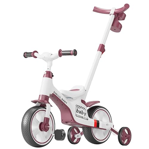 KAJILE Kinder Dreirad, Vorschulfahrrad, Kinder Mobilitäts-Roller, Laufrad, Laufwagen, Anzug für 1,5-5 Jahre alt,Rot KAJILE Kinder Dreirad, Vorschulfahrrad, Kinder Mobilitäts-Roller, Laufrad, Laufwagen, Anzug für 1,5-5 Jahre alt,Rot von KAJILE