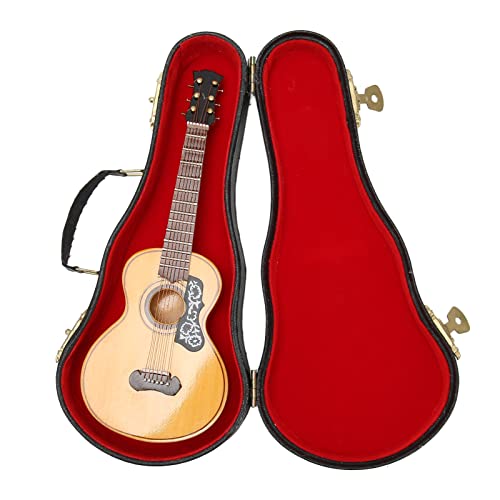 KAKAKE Miniatur-Akustikgitarre, Mini-Gitarren-Dekor, Holzmodell, Musikinstrument für Abschlussfeier von KAKAKE