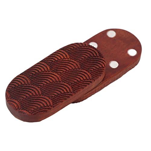 Magnetischer Fidget Slider, rotes Sandelholz, exquisiter Hand-Fidget Slider, knackiger Sound für Zuhause(Unbegrenzte Wasserkräuselung) von KAKAKE