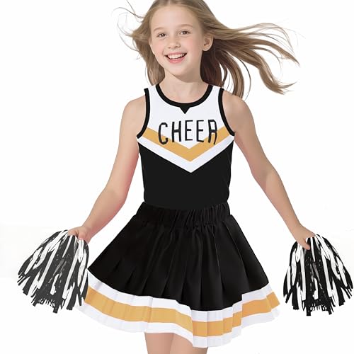 KAKALVER Cheerleader-Kostüm für Mädchen, Cheerleader-Kostüm, 1-4 Jahre von KAKALVER