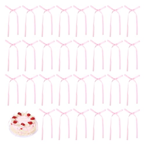 30 Stück Cupcake-Topper mit Schleifen, Cupcake Picker, Rosa Vintage Geburtstagsschleife, Party-Dekoration für Wand, Brautparty, Babyparty, Hochzeitsdekoration 30 Stück Cupcake-Topper mit Schleifen, Cupcake Picker, Rosa Vintage Geburtstagsschleife, Party-Dekoration für Wand, Brautparty, Babyparty, Hochzeitsdekoration von KALIONE