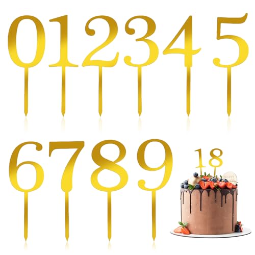 Goldene Acryl-Zahlen für Kuchen, 0–9 Zahlenkuchenaufsatz, Zahlenblöcke, Kuchenaufsatz für Geburtstagsparty, Hochzeitstag Goldene Acryl-Zahlen für Kuchen, 0–9 Zahlenkuchenaufsatz, Zahlenblöcke, Kuchenaufsatz für Geburtstagsparty, Hochzeitstag von KALIONE