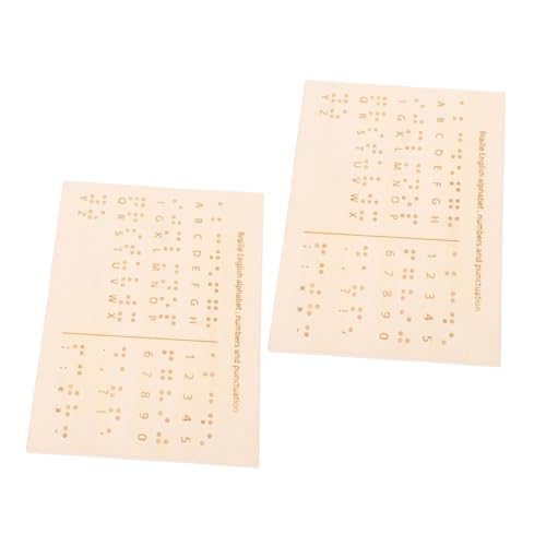 KALLORY 2 Stück Braille Lehrmittel Kleinkind Schreibübungen Braille Assistent Braille Lehrmittel Lernen Sie Braille Blindentafeln Braille Display Braille Bücher Holz Khaki KALLORY 2 Stück Braille Lehrmittel Kleinkind Schreibübungen Braille Assistent Braille Lehrmittel Lernen Sie Braille Blindentafeln Braille Display Braille Bücher Holz Khaki von KALLORY