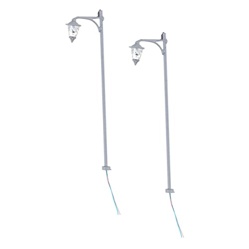 KALLORY Set Mit 2 Mini-straßenlaternen Gartenlichtern Für Jungen Und Mädchen Spielzeug Mikrolandschaft Ornament von KALLORY