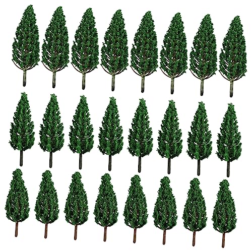 KALLORY 24 Stück Kleiner Baum Modellbahn Zubehör Modellbäume Miniatur-landschaftsdekoration Mini-baummodelle Miniaturpflanzen Künstliche Pflanze Gefälschte Mini-bäume Miniaturen Plastik von KALLORY