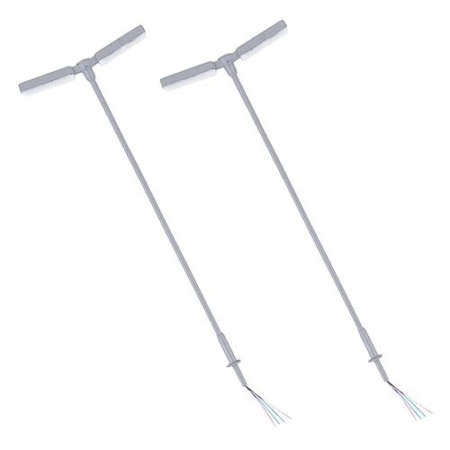 KALLORY 2Stücke Straßenlampe für DIY Gartendekoration Leuchtendes Lampenmodell für Innen und Außenbereich für Miniaturhäuser und Fotodekorationen von KALLORY