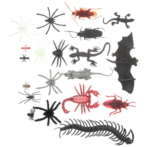 KALLORY 40Stücke Teiliges Insektenfiguren Für Halloween Dekoration Realistische Spielzeuge Für Mikro Landschaften Gruselige Ornamente Für Partys Und Scherzartikel von KALLORY
