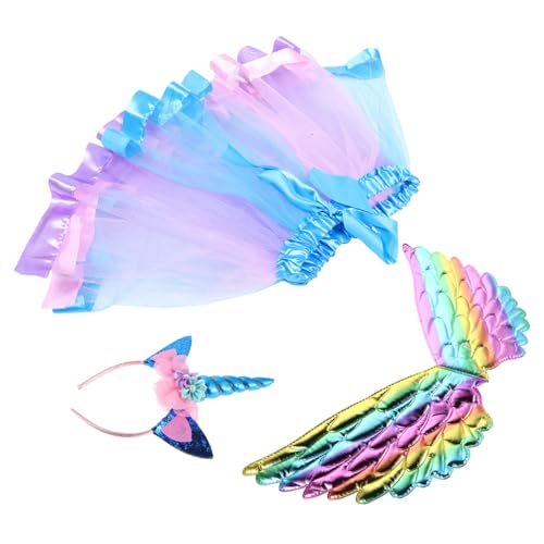 KALLORY Einhornkostüm Für Kinder Mit Stirnband Und Flügeln, Foto-requisite, Verkleidungsveranstaltungen Und Aufführungen, Geeignet Für Halloween, Cosplay-zubehör KALLORY Einhornkostüm Für Kinder Mit Stirnband Und Flügeln, Foto-requisite, Verkleidungsveranstaltungen Und Aufführungen, Geeignet Für Halloween, Cosplay-zubehör von KALLORY