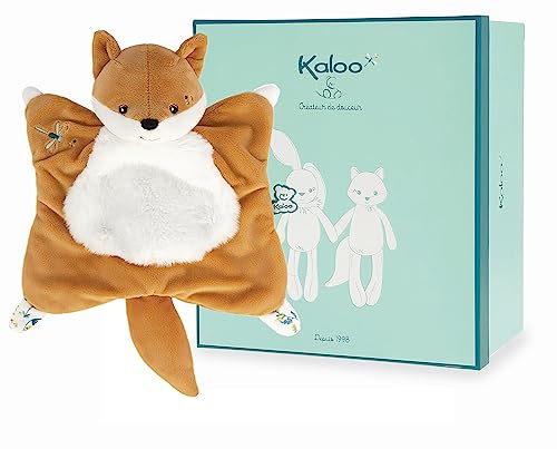 KALOO - Fripons - Quadratisches Doudou Léonard der Fuchs - Flauschiges und extra-weiches Doudou 20 cm - Ab Geburt, K960271 von KALOO