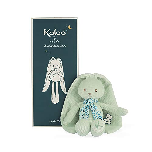 KALOO - Lapinoo - Pantin Lapin - Baby Plüsch Jersey und Strick - 25 cm - Farbe Acqua - Sehr weiches Material - Geschenkbox - Ab Geburt, K969938 von KALOO